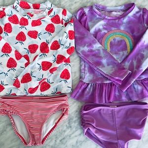 Long sleeve 2 piece swimsuit bundle 5T